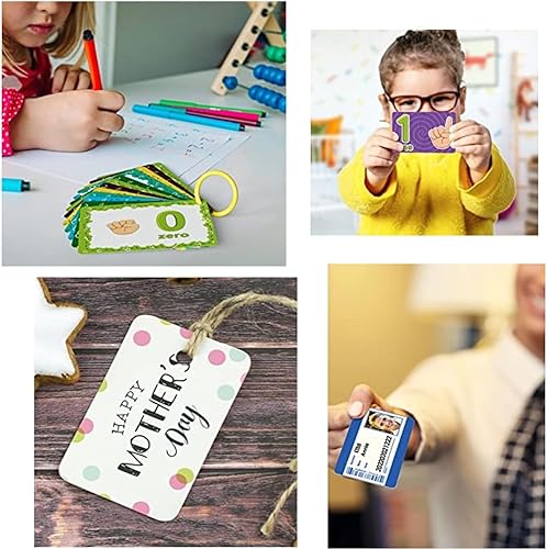 Miniatura 2 de BABIQT - 30 tarjetas de PVC CR80 de 30 mil, tarjetas de PVC en blanco de calidad para impresoras de tarjetas de identificación fotográficas