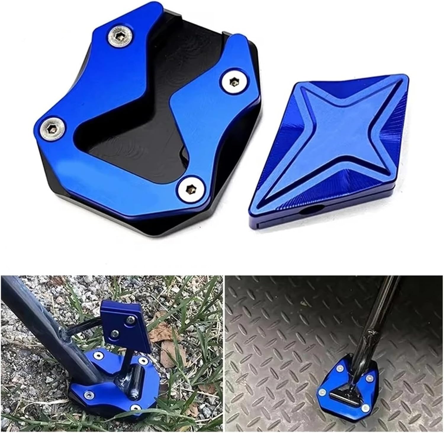 Motorcycle Kickstand Enlarge Plate Motorcycle CNC Side Stand Enlarge Support Kickstand Column Auxiliary For SYM MAXSYM 400 400i 2021 2022 2023