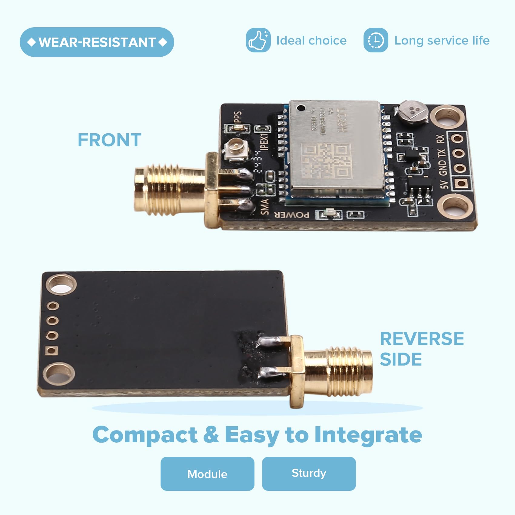 Carte de Station de Base RTK de Haute Précision Quc29h Dual Band L1 L5 GPS High Positioning Module LC29HBA