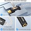 Adaptador de Audio USB C a 3.5mm con Amplificador DAC CX31993+MAX97220 | DAC Dongle Amplificador para Audífonos Cable Trenzado de 8 Hilos de Plata 4N para iPhone/Android/Samsung/Mac/Auriculares IEM, HiFi 32Bit/384kHz 7