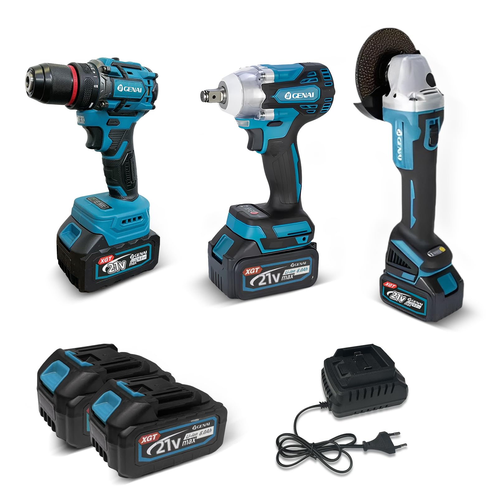 Brushless Parafusadeira Furadeira e Parafusadeira Chave de Impacto