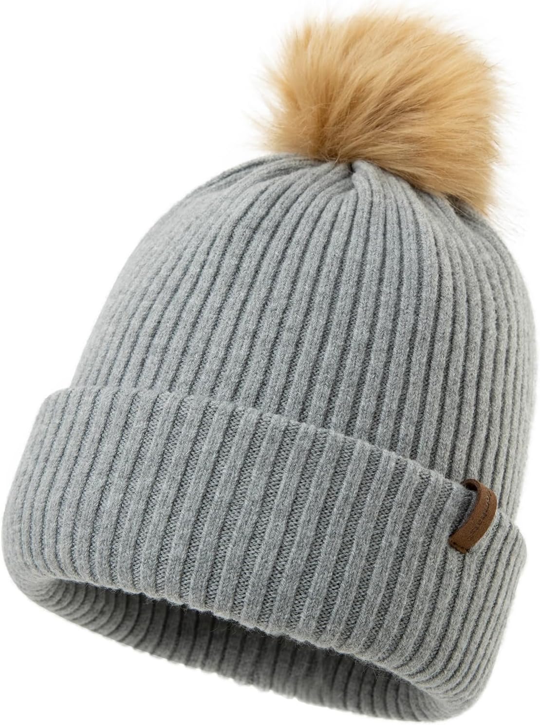 Cashmere Women's Double Bobble Hat Womens Winter Warm