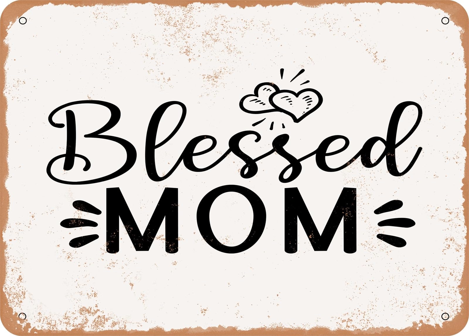 Metal Sign - Blessed Mom - Vintage Look Sign home decor