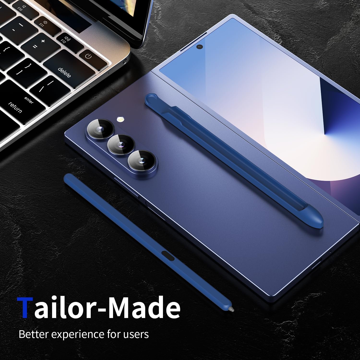 Z Fold6/Z Fold5 S Pen-Ersatz, Stylus-Stift für Fold3/Fold4 Pen Fold Edition mit Stiftablage, kein Bluetooth für Galaxy Z Fold6/5/6 SPen Stylus-Stift mit S-Pen-Steckplatz-Blau