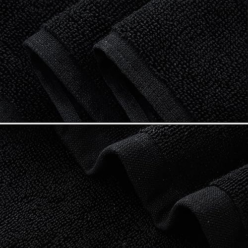 Miniatura 7 de Toallas de mano con monograma, juego de toallas personalizadas con nombre, toallas de mano personalizadas, toallas de mano negras, 100% algodón, el