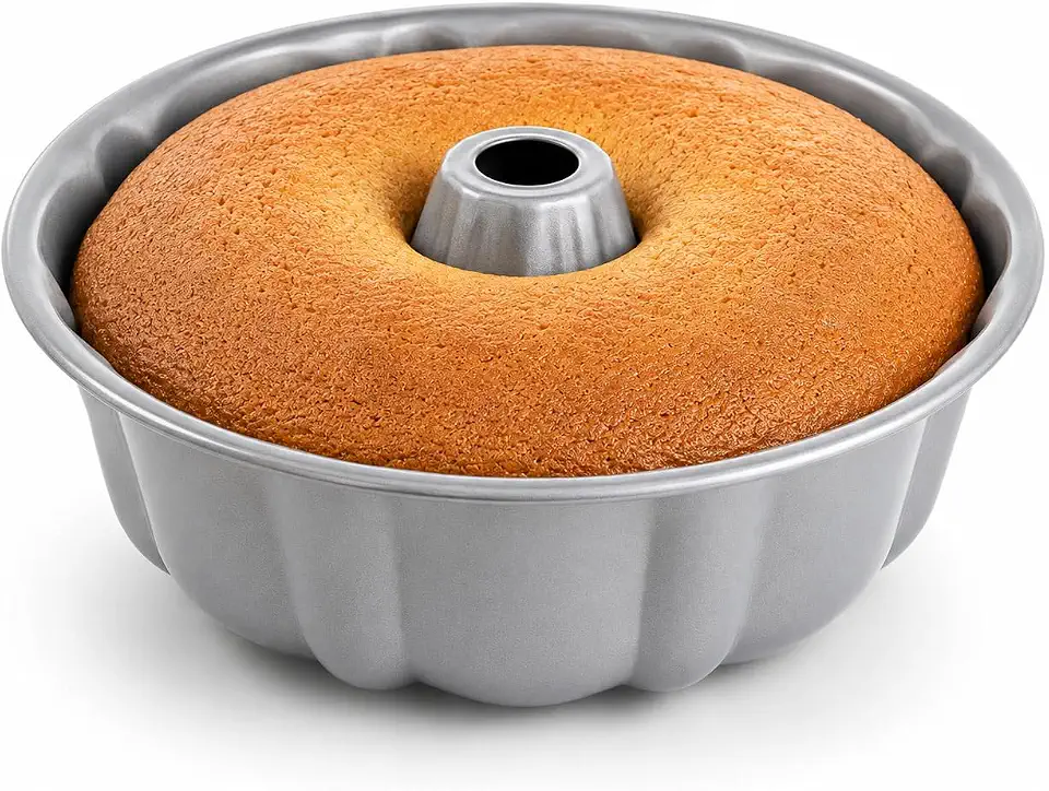 Mrs. Anderson's Baking Forma de bolo canelada, aço para carro com revestimento antiaderente de liberação rápida, livre de PFOA, 26 cm x 8 cm (22082)