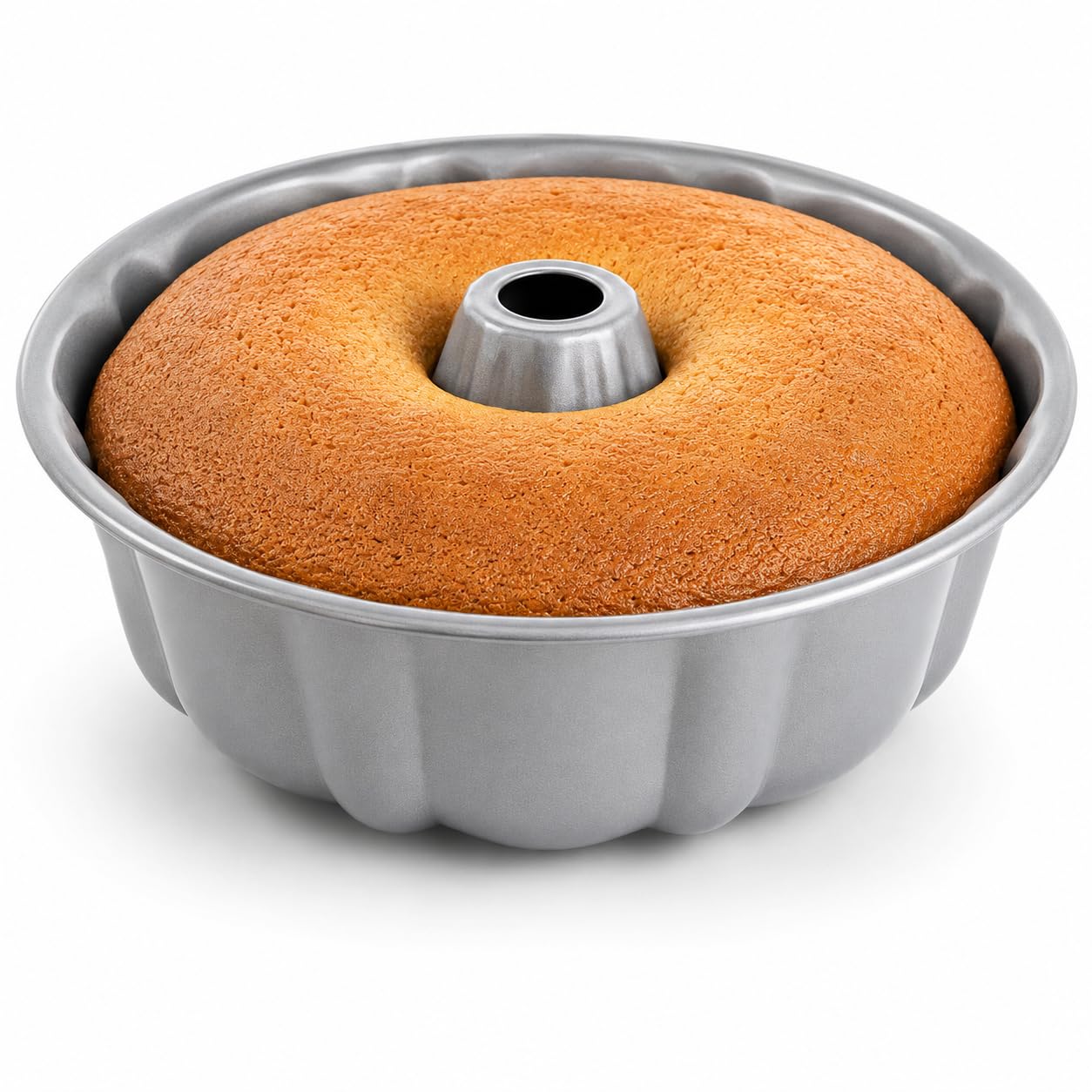 Mrs. Anderson's Baking Molde estriado para tartas de acero al carbono con revestimiento antiadherente de liberación rápida, libre de PFOA, 10.25 x 3.25 pulgadas