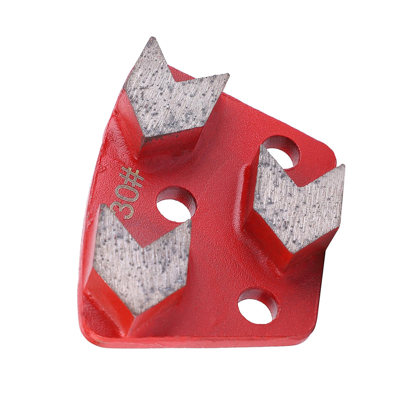 12PCS Disco de almohadilla de pulido de piso trapezoidal Rascador de metal de grano 30 Herramientas de pulido rápido efectivas for nivelación de pintura de cemento de hormigón Diente en forma de abani