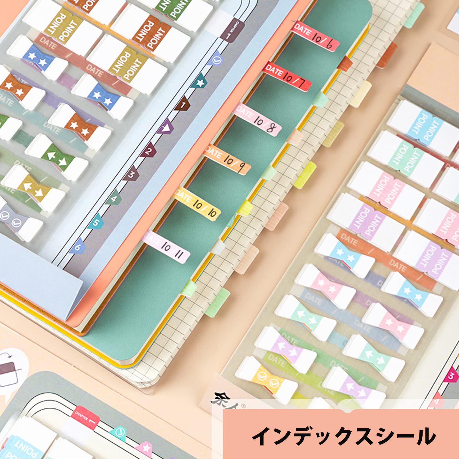 おまとめ発送用‎✩*.゜ Amazon.co.jp: EUSTACE インデックス 155枚 インデックスシール 紙製