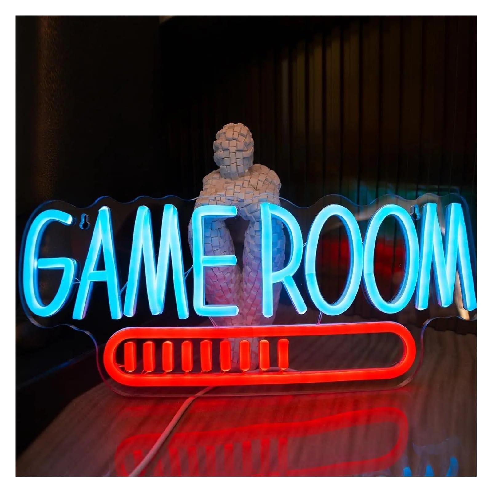 RONGCH Hanging Art Signs Game Room Neon Sign USB Dimmable for Drink Bar Man Cave Bedroom Hotel Game Room Party Wall Decor ﻿39x30cm