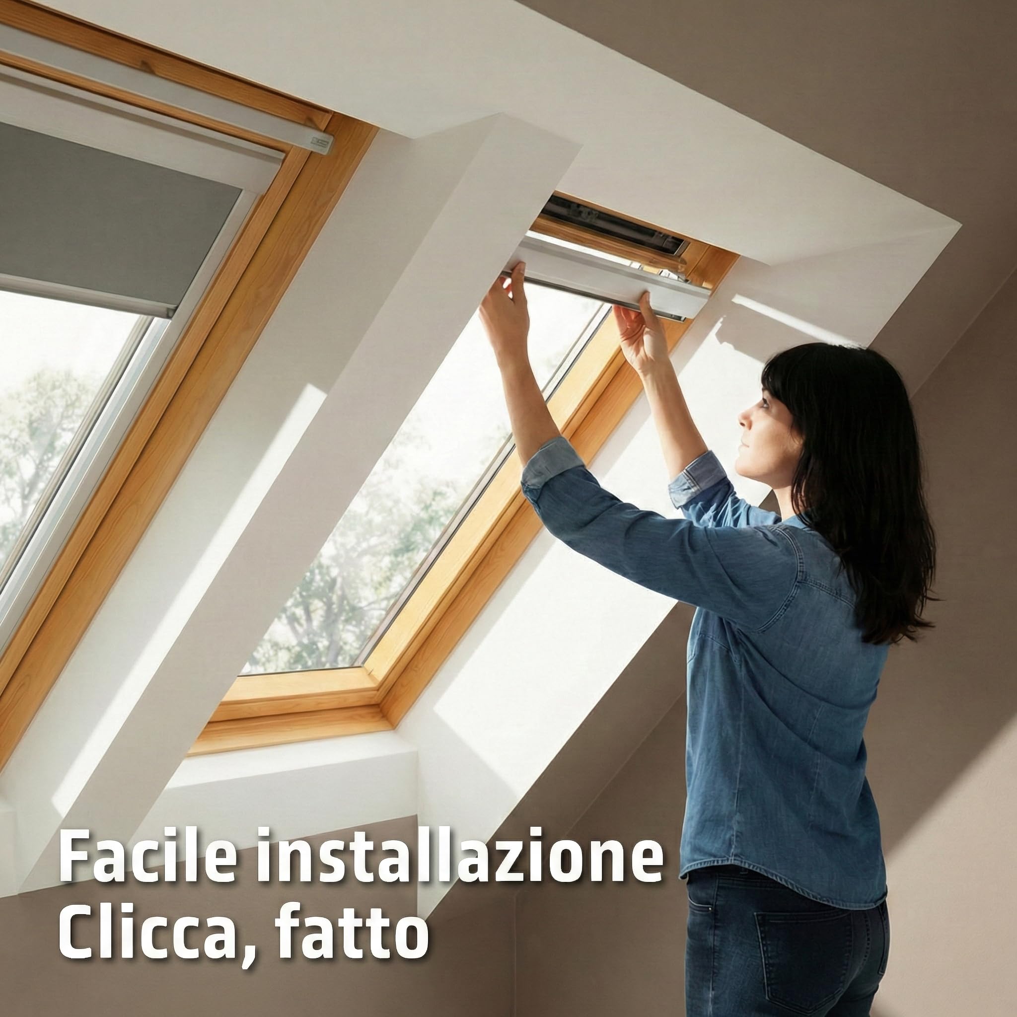Cocoon® Tenda per finestra da tetto - Oscurante - Grigio - Compatibile con Velux: PK04