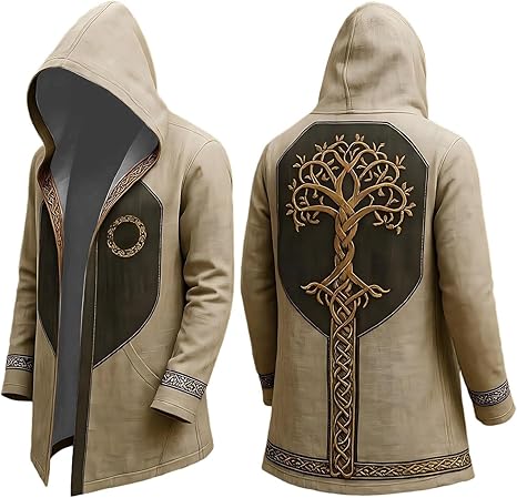 BIBOKAOKE Sweat à Capuche Hommes Halloween Horreur Impression Moyenne