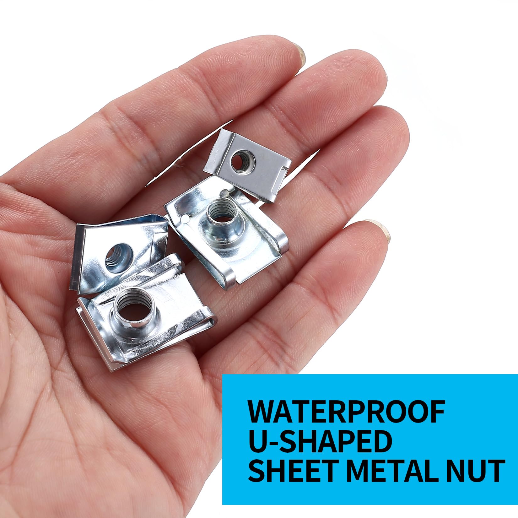 Kit 20 Pezzi Dadi A U Per Auto - Clip Carrozzeria In Metallo Con Viti Autofilettanti - Bulloni Di Fissaggio Per Riparazione Auto, Paraurti E Pannelli