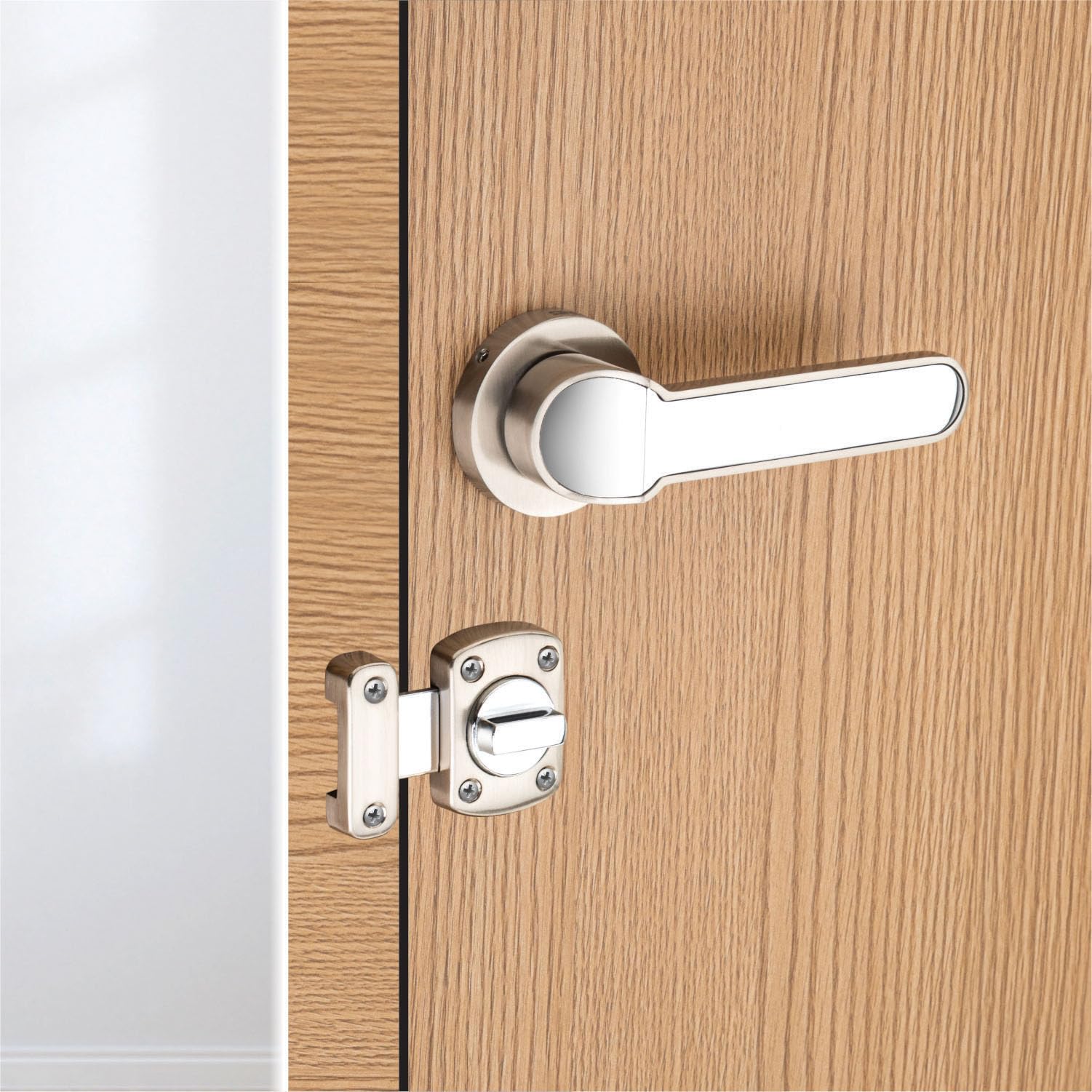 SARDAR KROM Black Silver Door Lock for Main Door/Mortise Door Lock Set/3 Brass Keys/Bedroom Door Lock/Handle Lock for Home/Office/Hotel (with Rotary Latch) (B0C9V4S4KP) Amazon Price History, Amazon Price Tracker