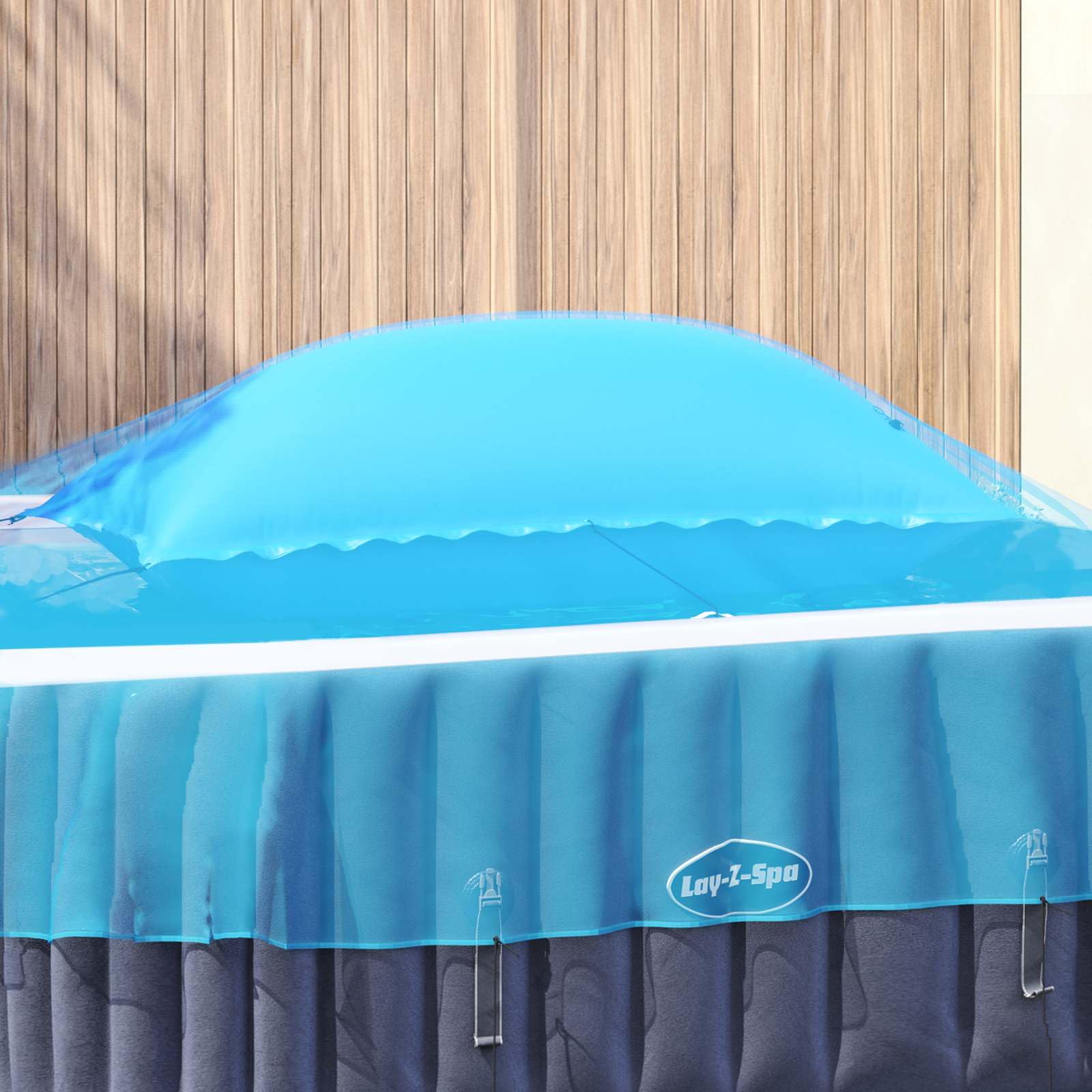 vidaXL Winter Pool Kissen Blau 380 x 180 x 140 cm PVC, Robustes, aufblasbares Poolkissen, UV-beständig, praktisches Zubehör, für die Pflege überirdischer Pools