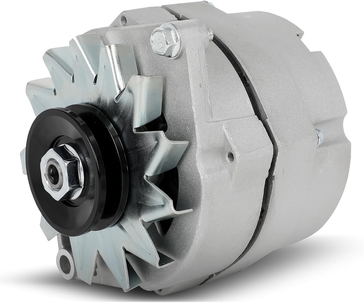 Alternator Compatible with Chevy with Buick for 1 One Wire Self Exciting | 105Amp High Output Alternator|Replacement for GM Chrome for SBC BBC alternators|OE Replace for OEADR0335