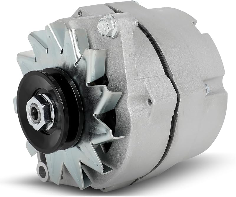Alternator Compatible with Chevy with Buick for 1 One Wire Self Exciting | 105Amp High Output Alternator|Replacement for GM Chrome for SBC BBC alternators|OE Replace for OEADR0335