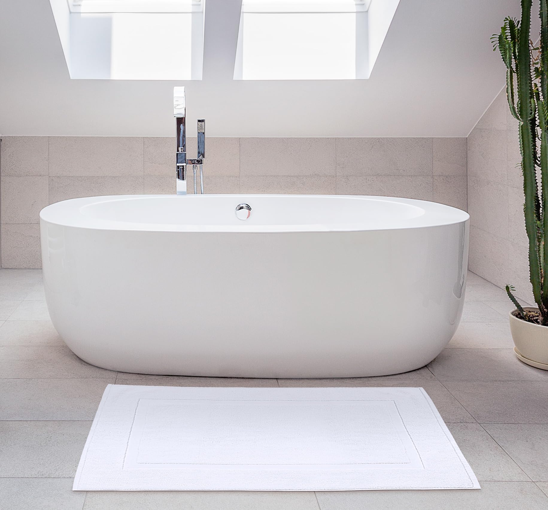Luxury Combed Cotton Bath Mats - 2 Pack -8 Luxury Combed Cotton Bath Mats - 2 Pack -8
