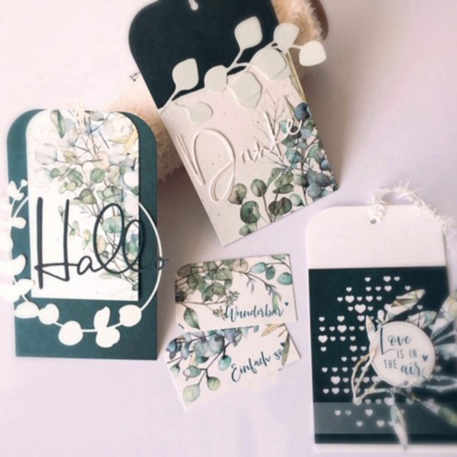 Fustelle Metalliche Per Scrapbooking – Set 4 Etichette Natalizie 7,1x10cm – Sagome Per Biglietti E Decorazioni Fai Da Te