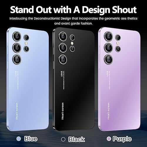 Miniatura 2 de Teléfono inteligente Android desbloqueado SM24 Ultra 5G Network Dual SIM Celular Pantalla de 6.5 pulgadas, 4000mAh, 4GB RAM y 128GB ROM (negro)