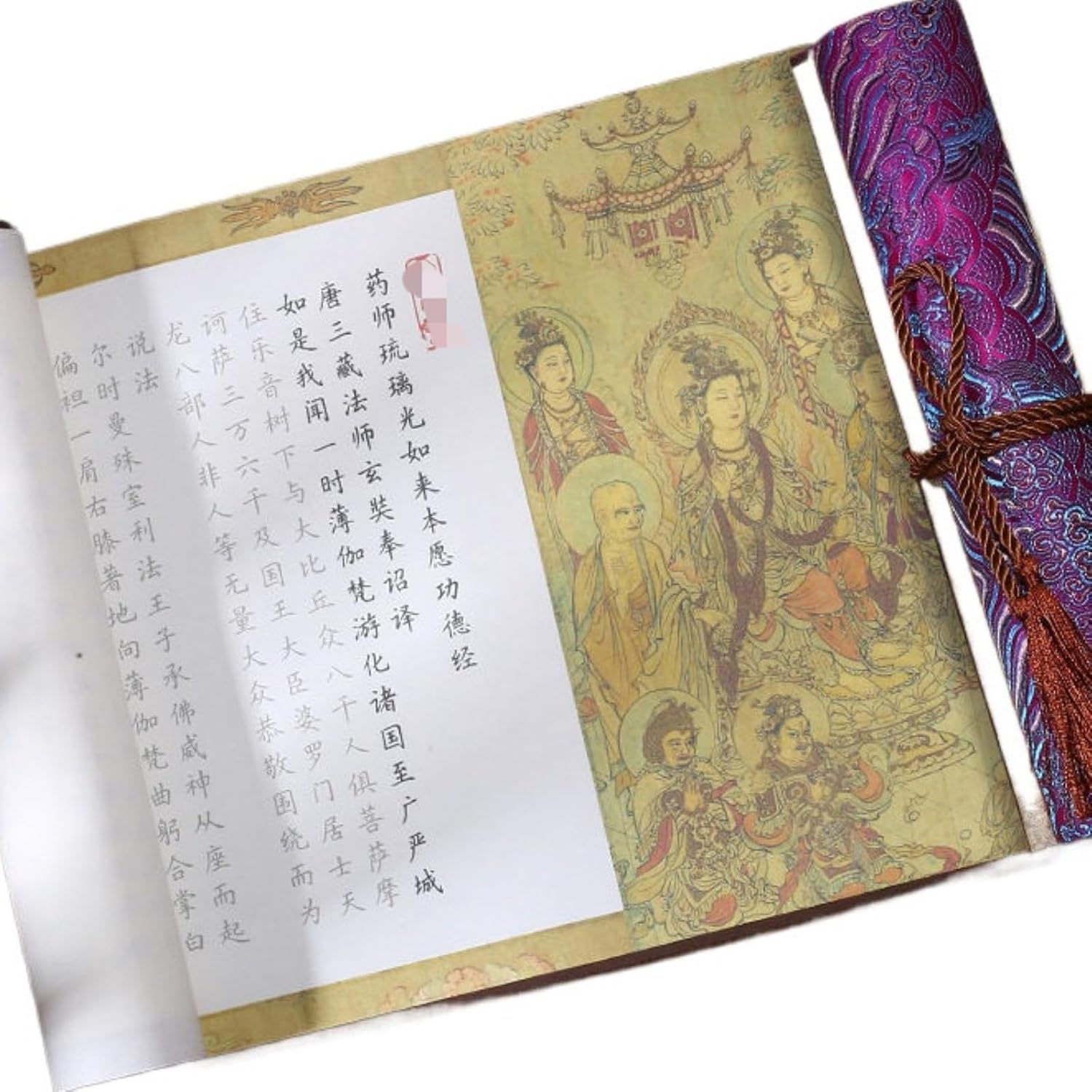 LEEDJUINE Calm The Mind Long Scroll Copybook Hand-Copy Buddhist Scriptures Calligraphy Tracing Book