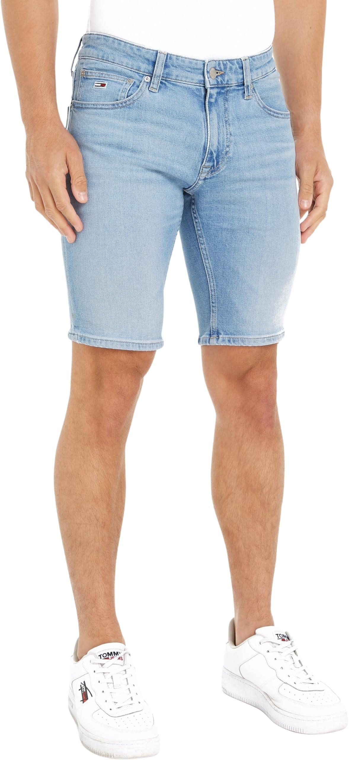 Tommy Jeans Vaqueros cortos Hombre Scanton Tejido elástico, Blau (Azul), 38W