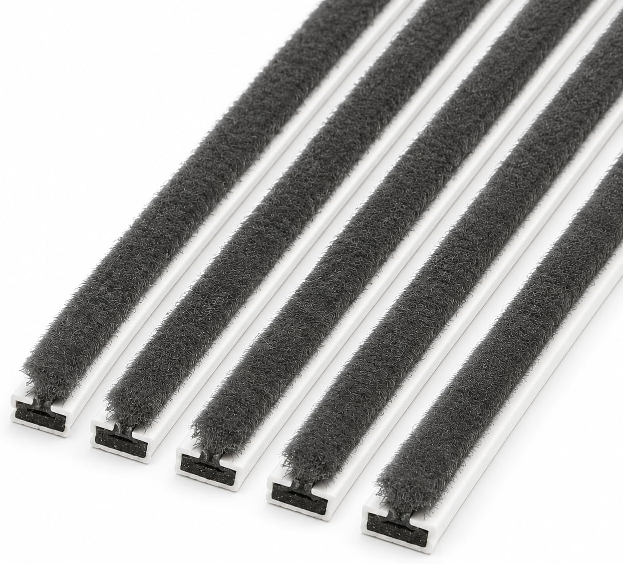 Intumescent Fire & Smoke Door Seal Strips White 15mm x 4mm x 1050mm – Self Adhesive FD30 Fire Door Brush Seal – Smoke & Fire Protection Strip for Internal Fire Doors – 5 Pack
