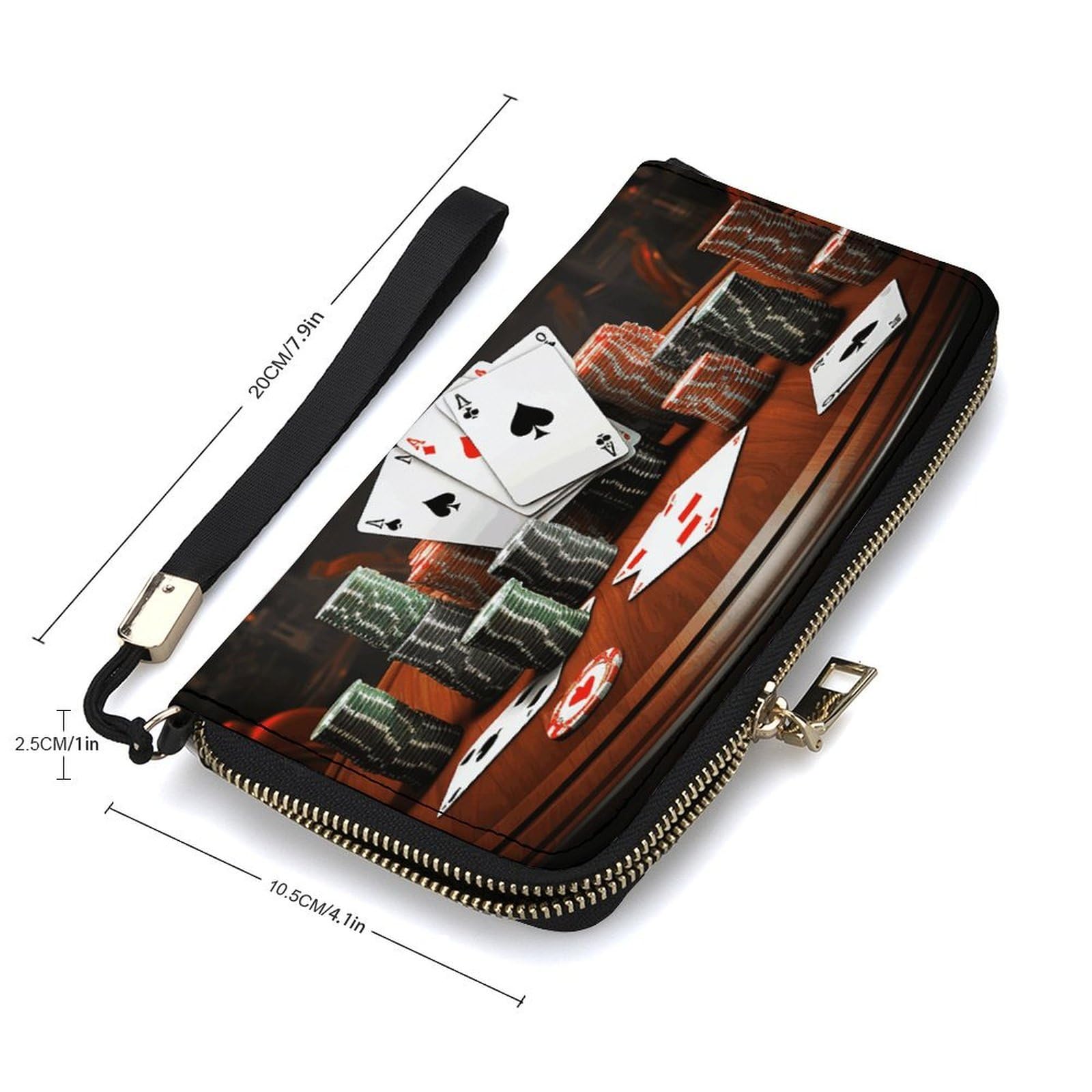 Sac à main tendance de grande capacité imprimé tournoi de poker - Design interne multi-compartiments - Répond à vos différents besoins de voyage