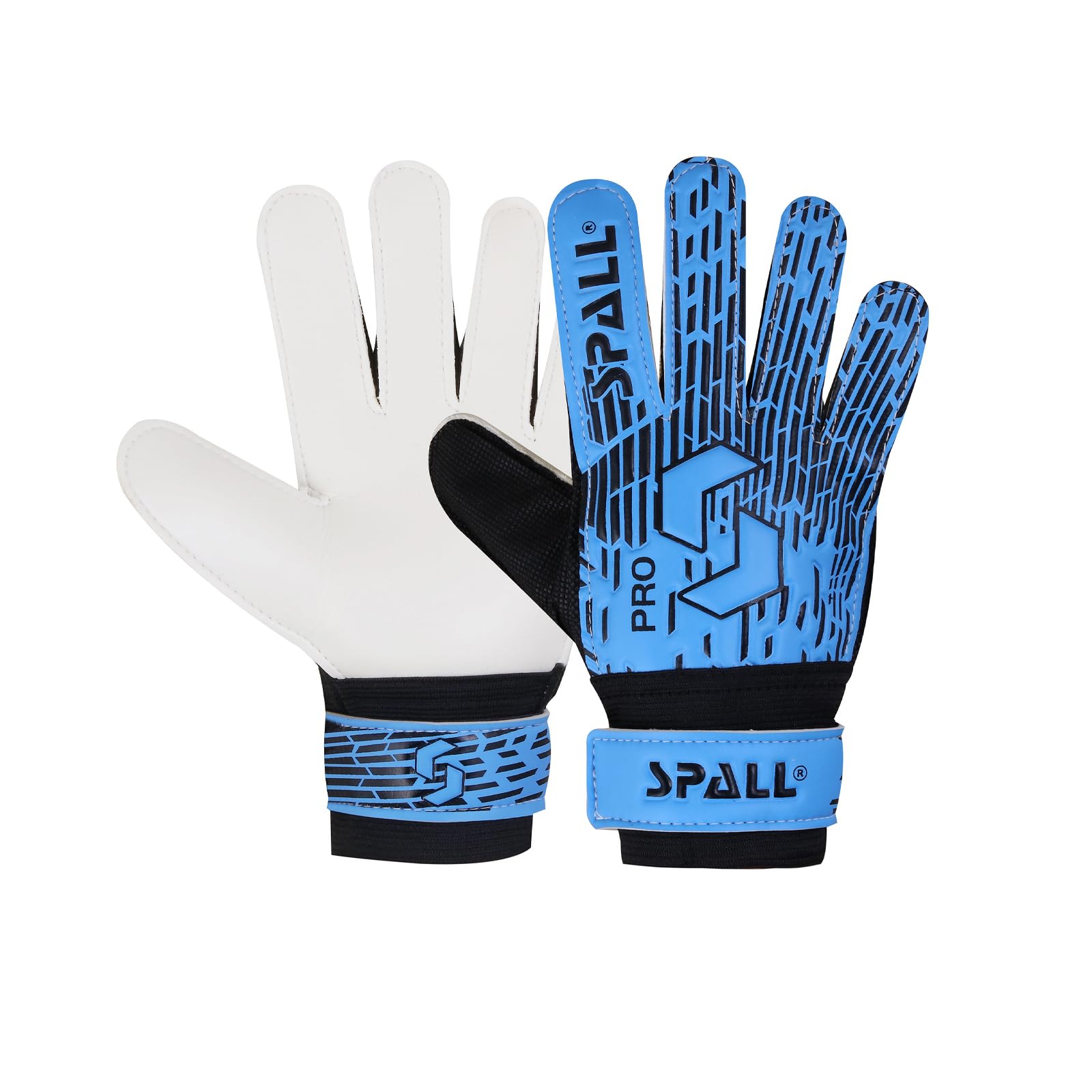 Goalkeeper Goalie Gloves|Soccer Gloves with Adjustable wrist for Wrist Support|Football Goal Keeper Gloves Pro for kids|Sizes 6-10| Multi Colours |Soccer Gloves by SPALL