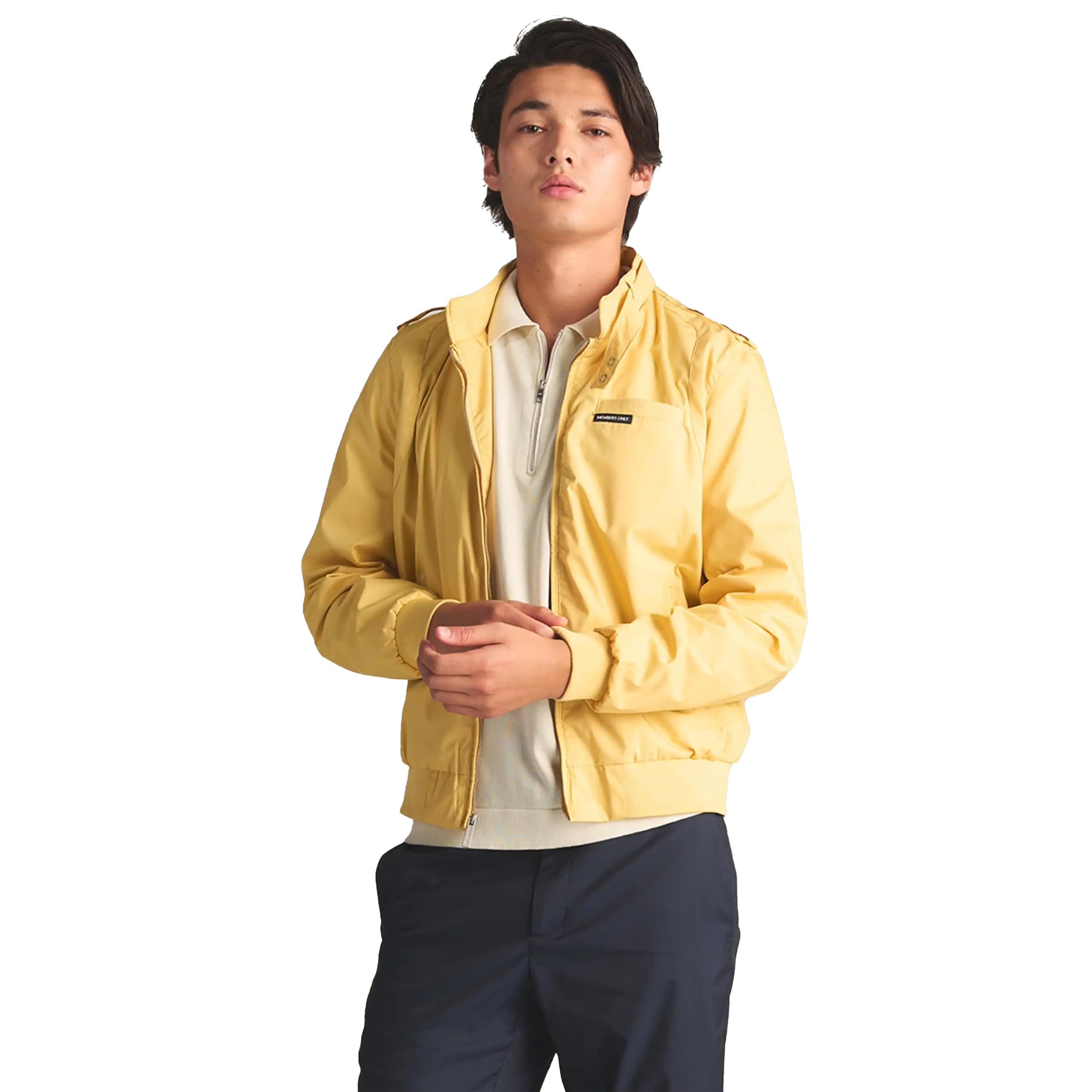 Members Only Men's Original Iconic Racer Jacket Cotton Lightweight