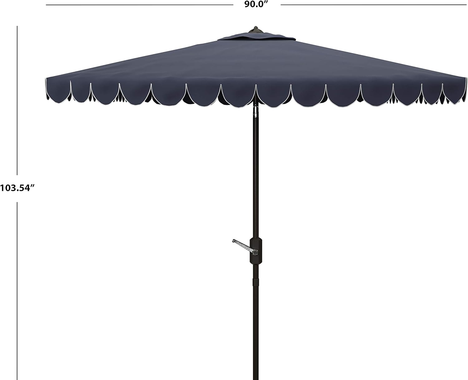 SAFAVIEH Outdoor Collection Venice Yellow 7.5 Ft Square Auto Tilt UV Protected Umbrella