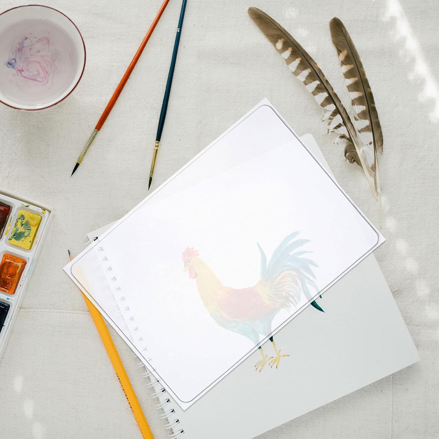 Reusable Monoprinting Gel Plates Set for Art Projects and Crafting – 3pcs Gel Printing Plates (1 A4 + 2 A5) for Printmaking and DIY Creative Printing