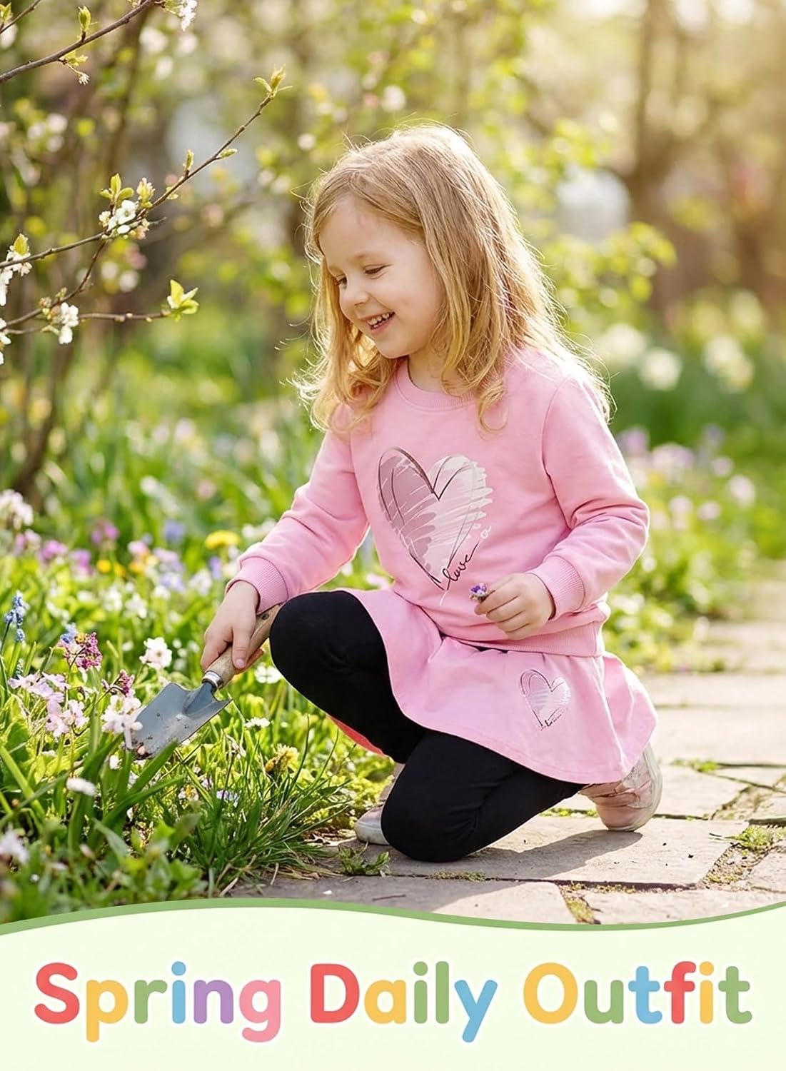 Adorable Cute Toddler Baby Girls Clothes Set,Long Sleeve T-Shirt +Pants Outfit image 2