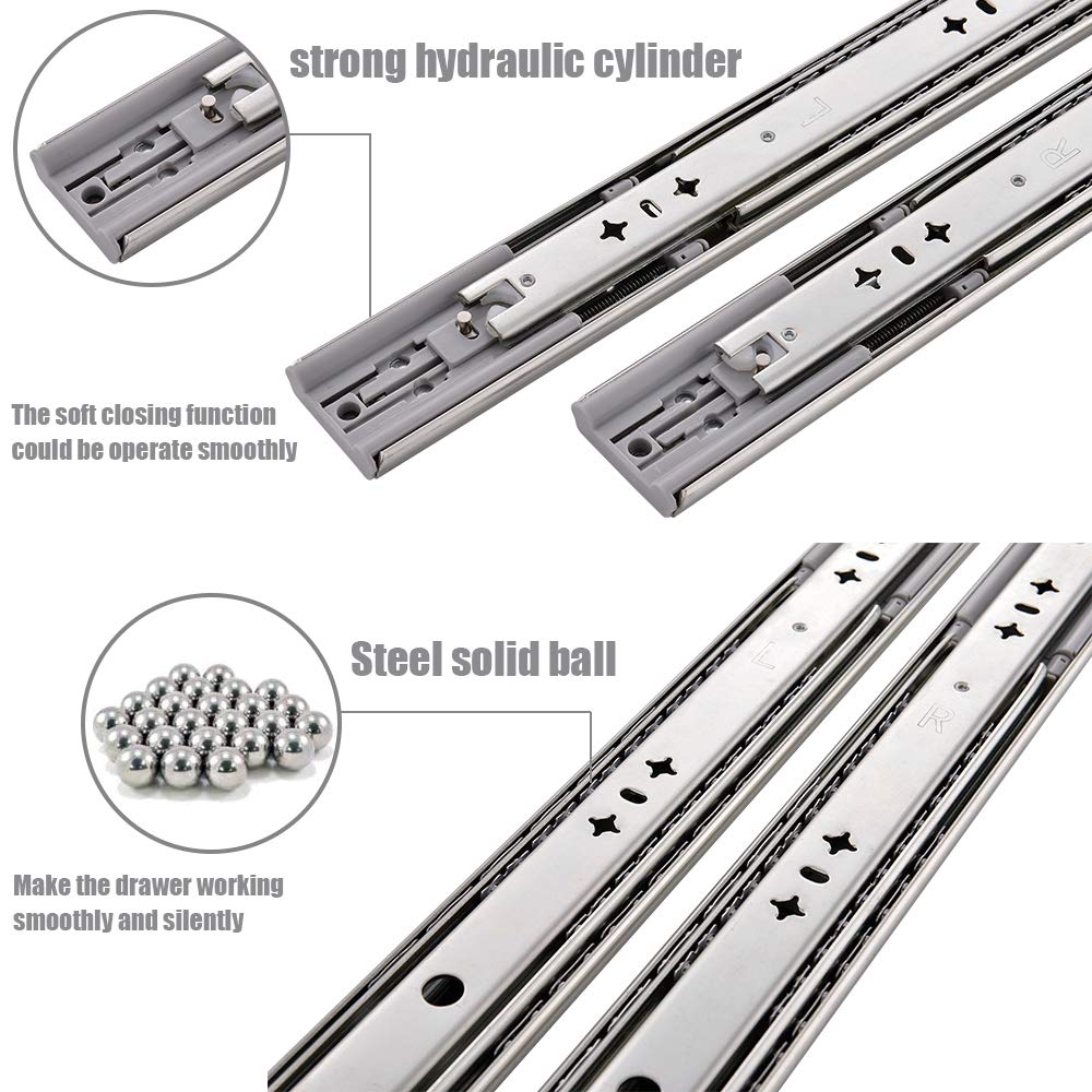 Drawer Slides, 1 Pair 48 Inch Heavy Duty Drawer Slides, Ball Bearing