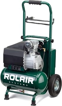 Rolair VT20TB 2 HP Wheeled Compressor with Overload Protection and Manual Reset