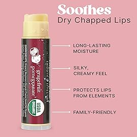 USDA Organic Lip Balm - USA Made with Natural Ingredients, Stocking Stuffers for Women & Men, 4 Pack Multi Flavor Lips Moisturizer, Beauty & Small Birthday Gifts, Chapstick Care for Dry Lips