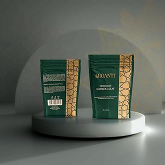 Argan' It Moroccan Organic Red Rhassoul Clay - Skin care mask for deep cleansing, nourishing, detoxifying Skin & Hair Cleanser from Red Lava organically mined
