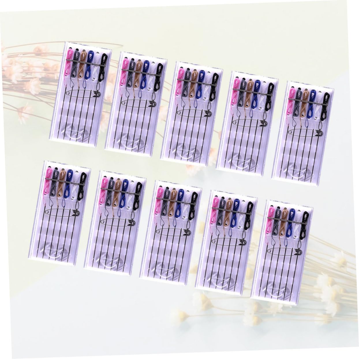 30paquetes Kit De Costura Reutilizable Para Hotel Hilo Agujas y Botones Para Viajes y Manualidades