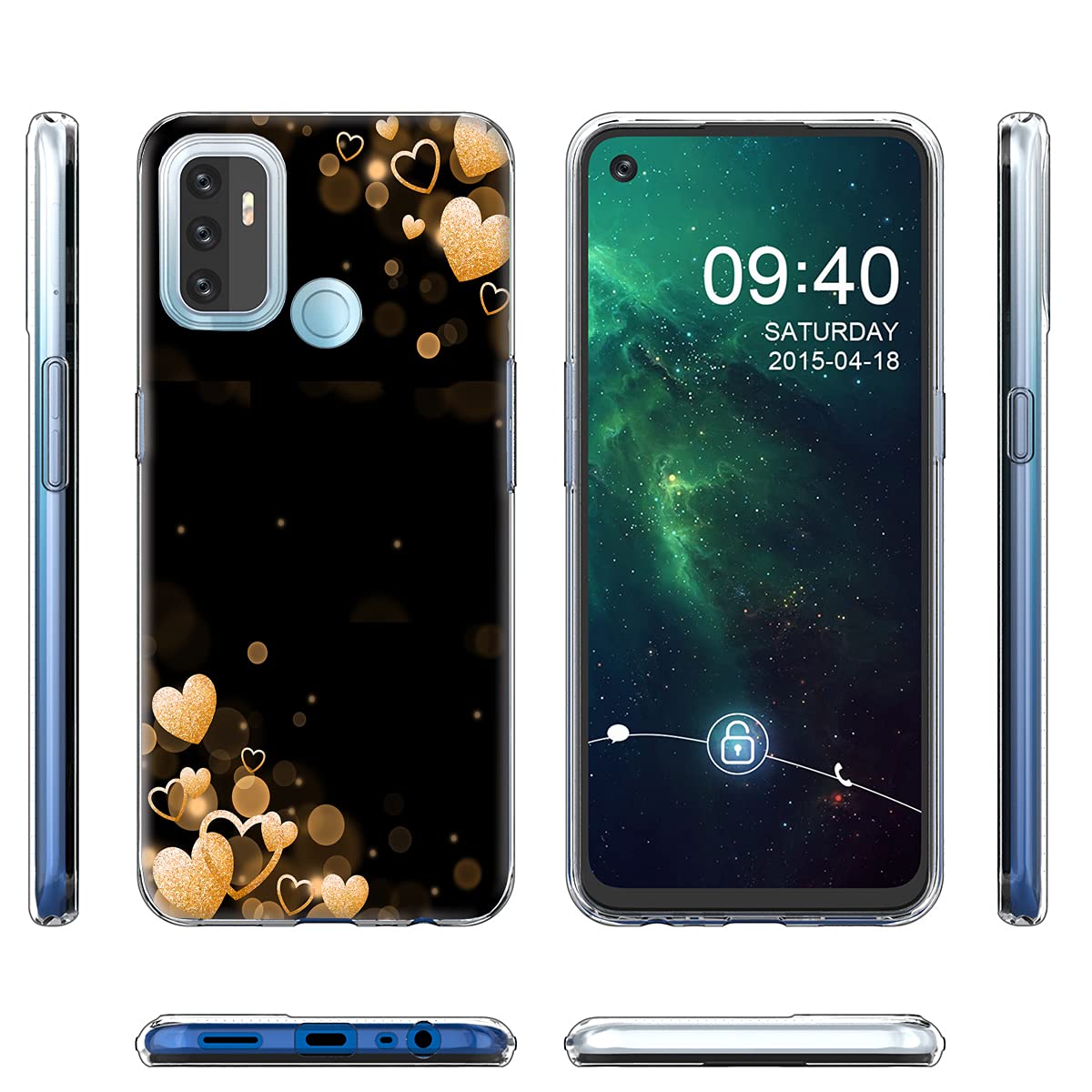 Mixroom - Cover Custodia Back case In TPU Silicone Morbida Per Oppo A53S Fantasia Fette Di Lime M522
