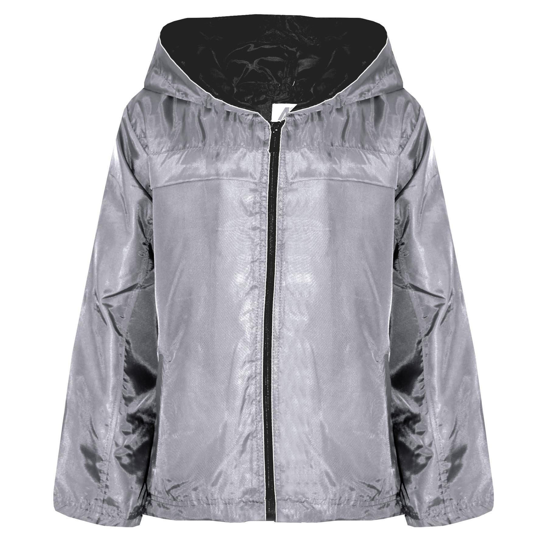 A2z 4 Kids Girls Grey Boys Raincoats Jackets Kids Lightweight Kag Mac- Raincoat Jacket 449 13