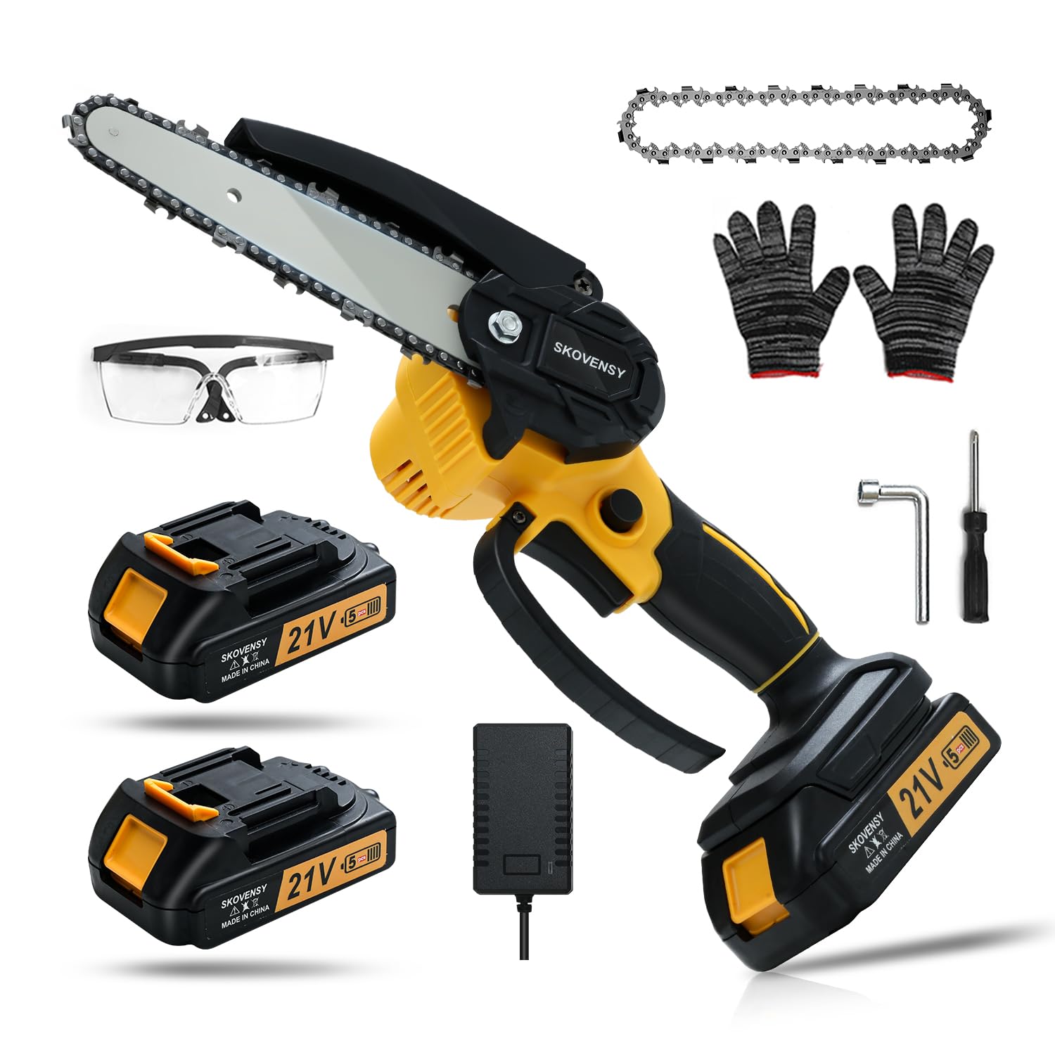 Amazon.com: Mini Chainsaw, 6 Inch Cordless Mini Chainsaw, With 2PCS ...