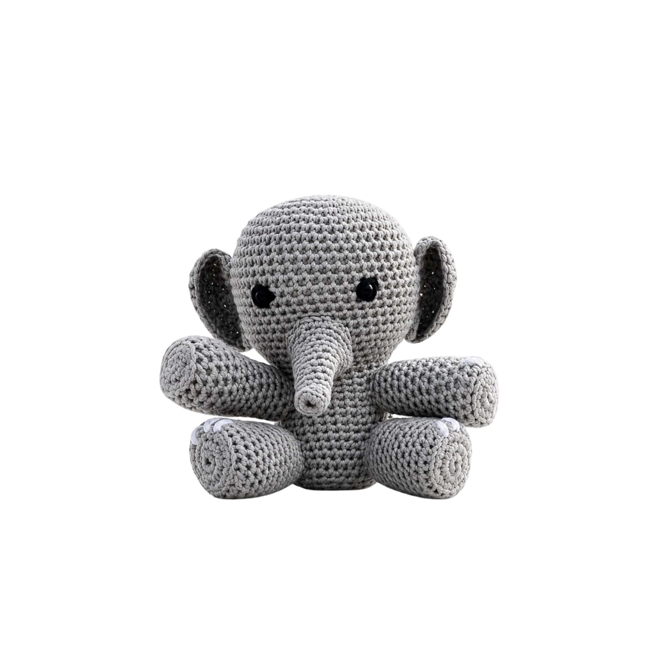 YarNest Crochet Elephant Toy for Kids, Grey, 100% Cotton Yarn-image-44