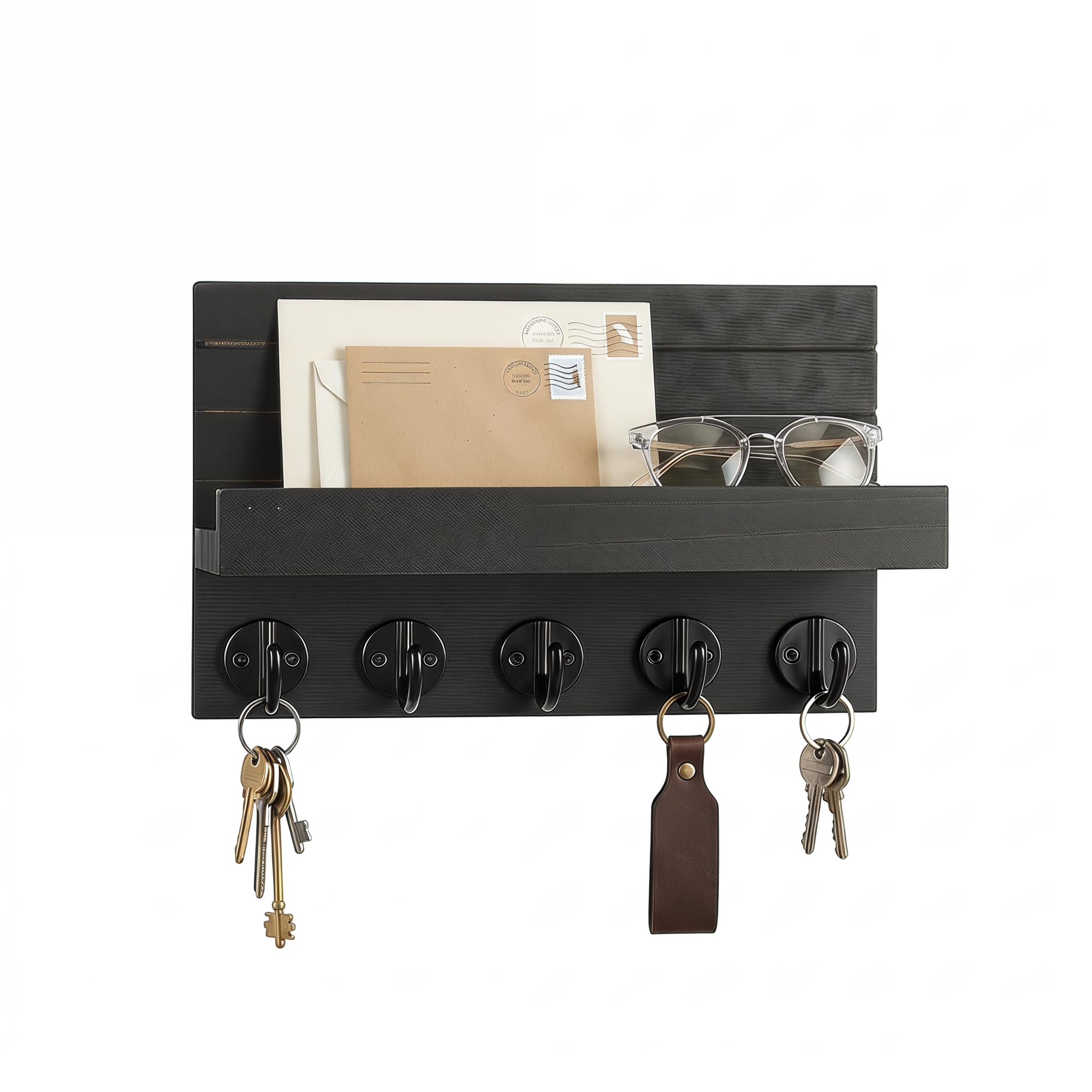 Console entrée en bois noir pour sublimer votre accueil mural