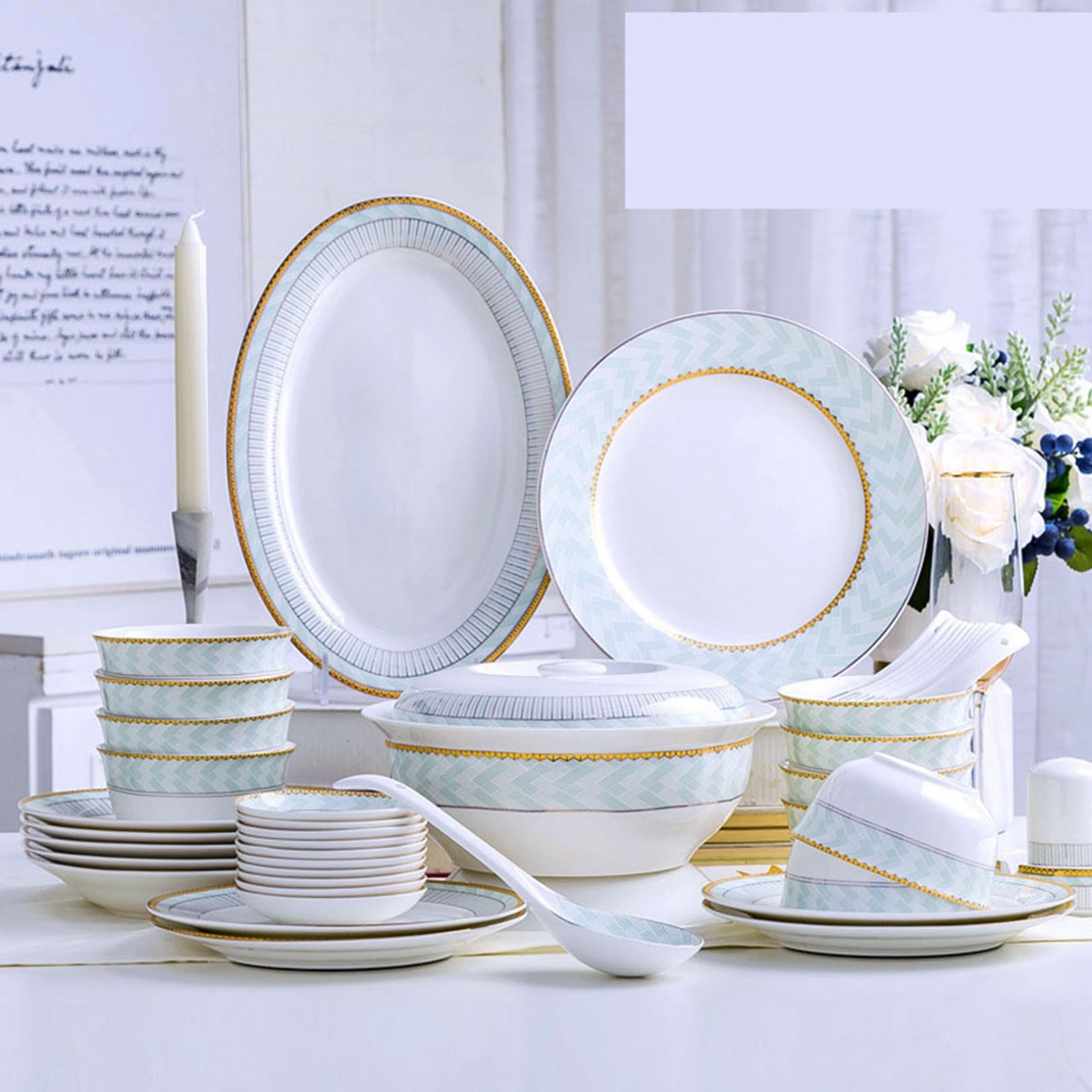 食器セット 陶磁器 白・青 花柄 新品 【公式通販】