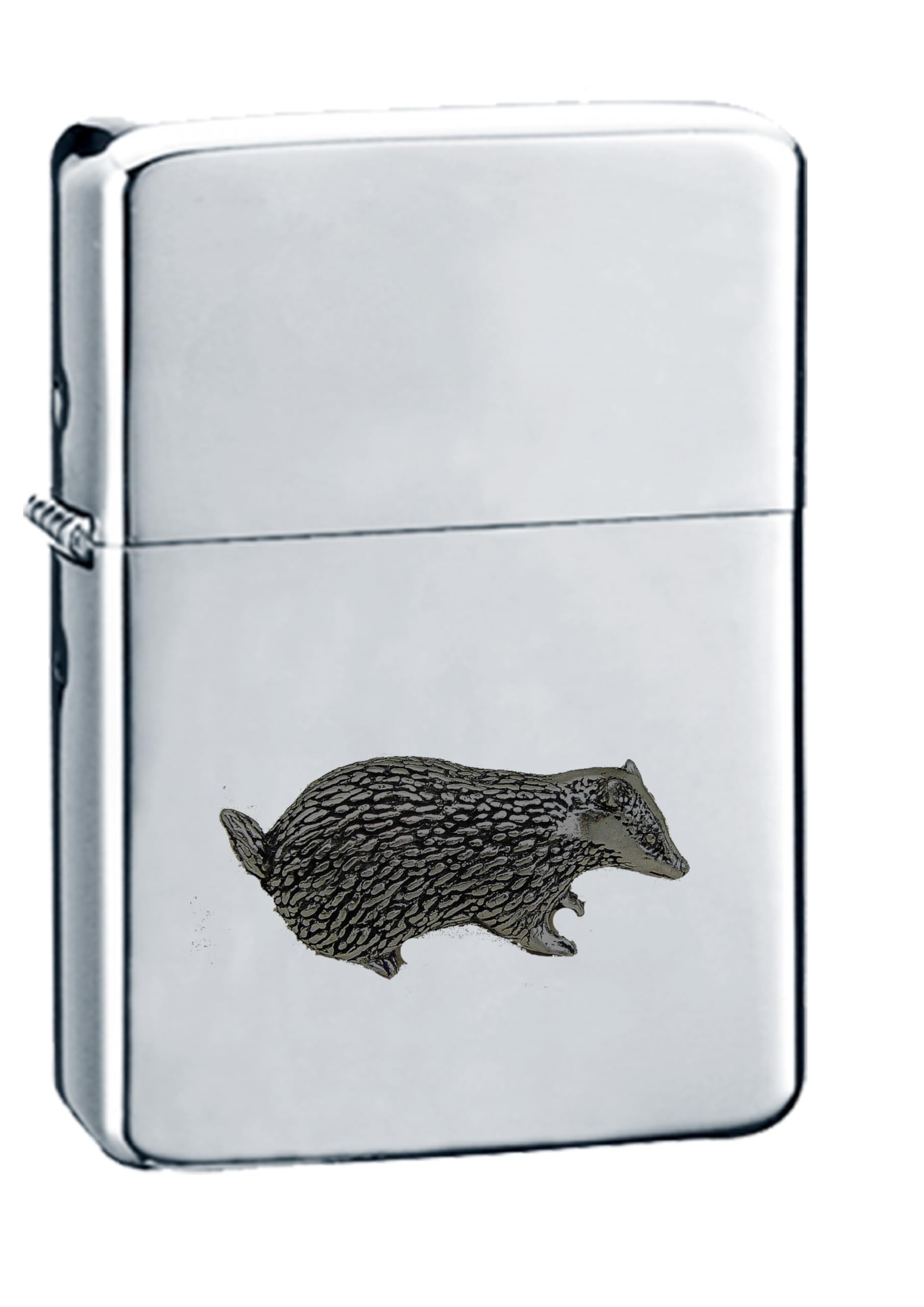Briquet A8 blaireau motif étain idée cadeau originale pour anniversaire et fête des pères