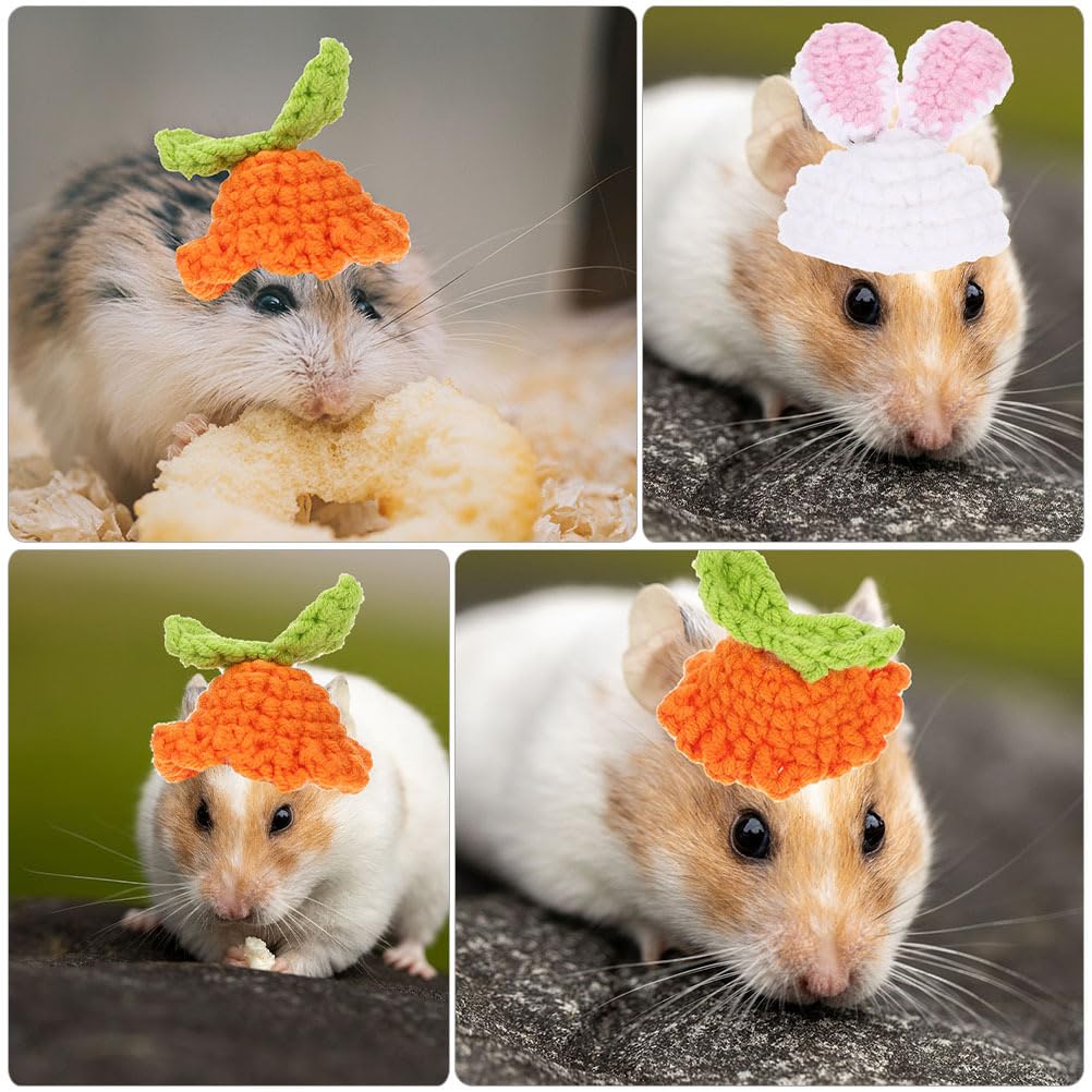 Amazon | Mipcase ハムスター 帽子 2個セット ニット ミニチュア
