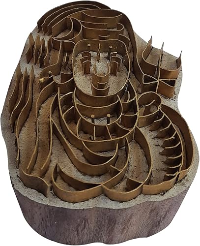 Miniatura 7 de Royal Kraft Sellos de madera de latón para impresión en bloques en arcilla, cerámica, tela BHItag013