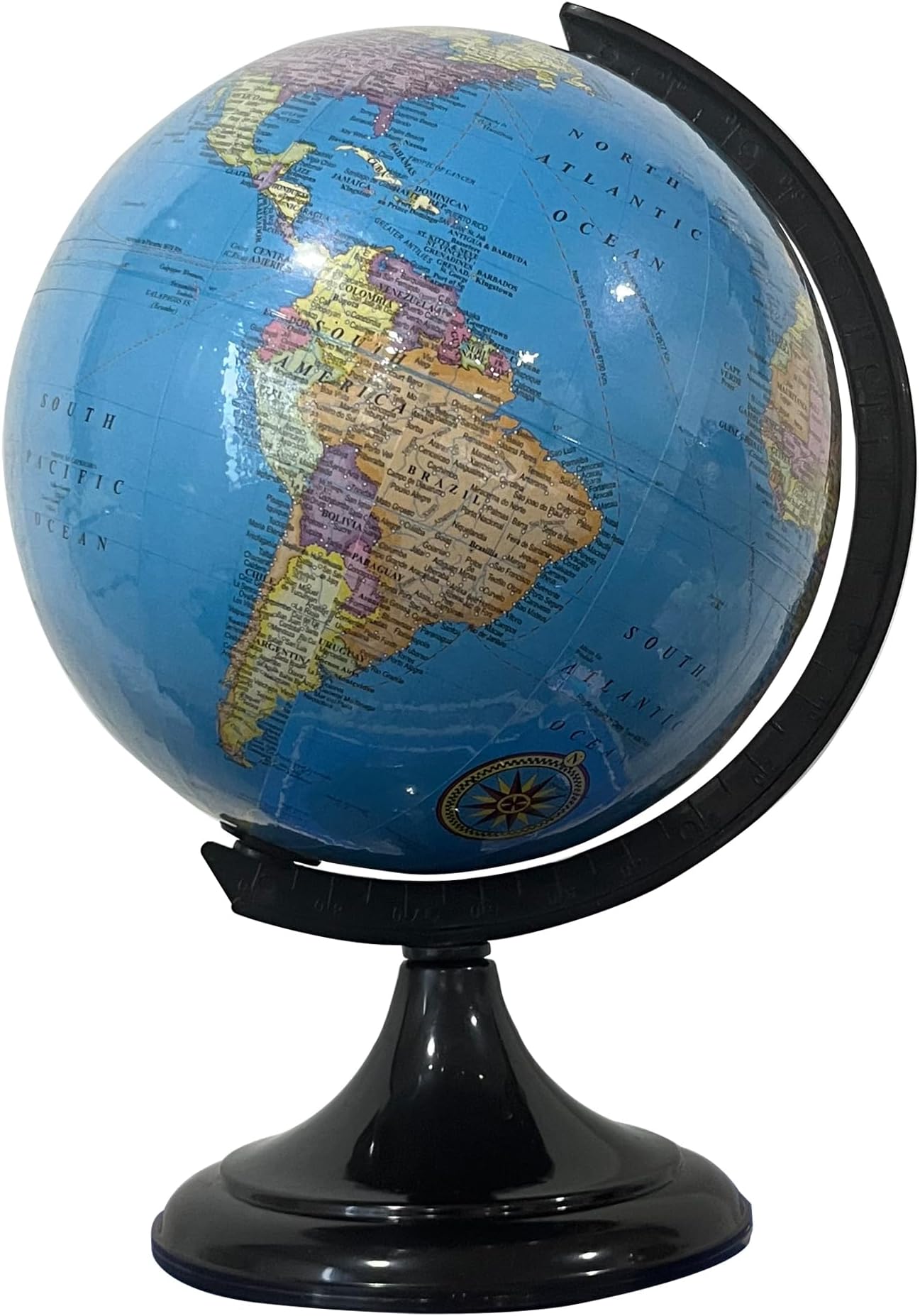 Antique/Educational Blue Decorative Rotating World Globe,Toy for Kids and Students Learning 10 Years/Office Table & Home Décor/Festival Gifting(20.cm Diameter,World Map)