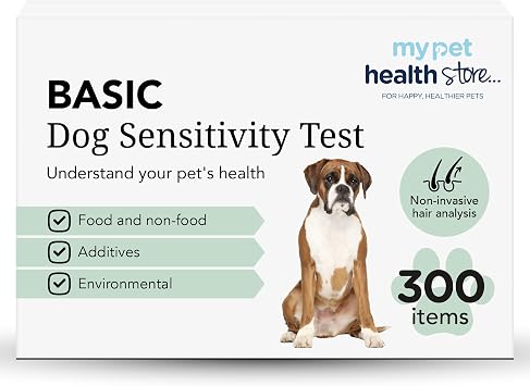 Advanced Allergen Test - At-Home Dog Allergy Test | 300 Items | Quick Results | Non-Invasive Hair Collection | Food, Environment, Nutrient & Mineral Analysis | All Breeds & Ages