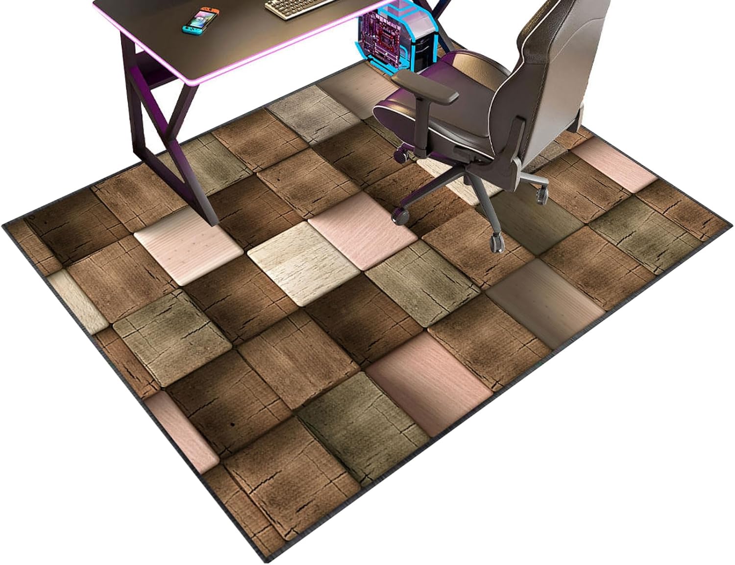 Desk Chair Mat for Hardwood Floor 120 x 160 cm Non Slip Office Chair Protector Gaming Chair Mat for Wooden Floors Computer Chair Rug for Home Office